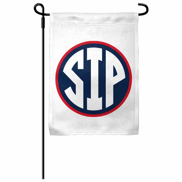 White SIP 13x18 Garden Banner