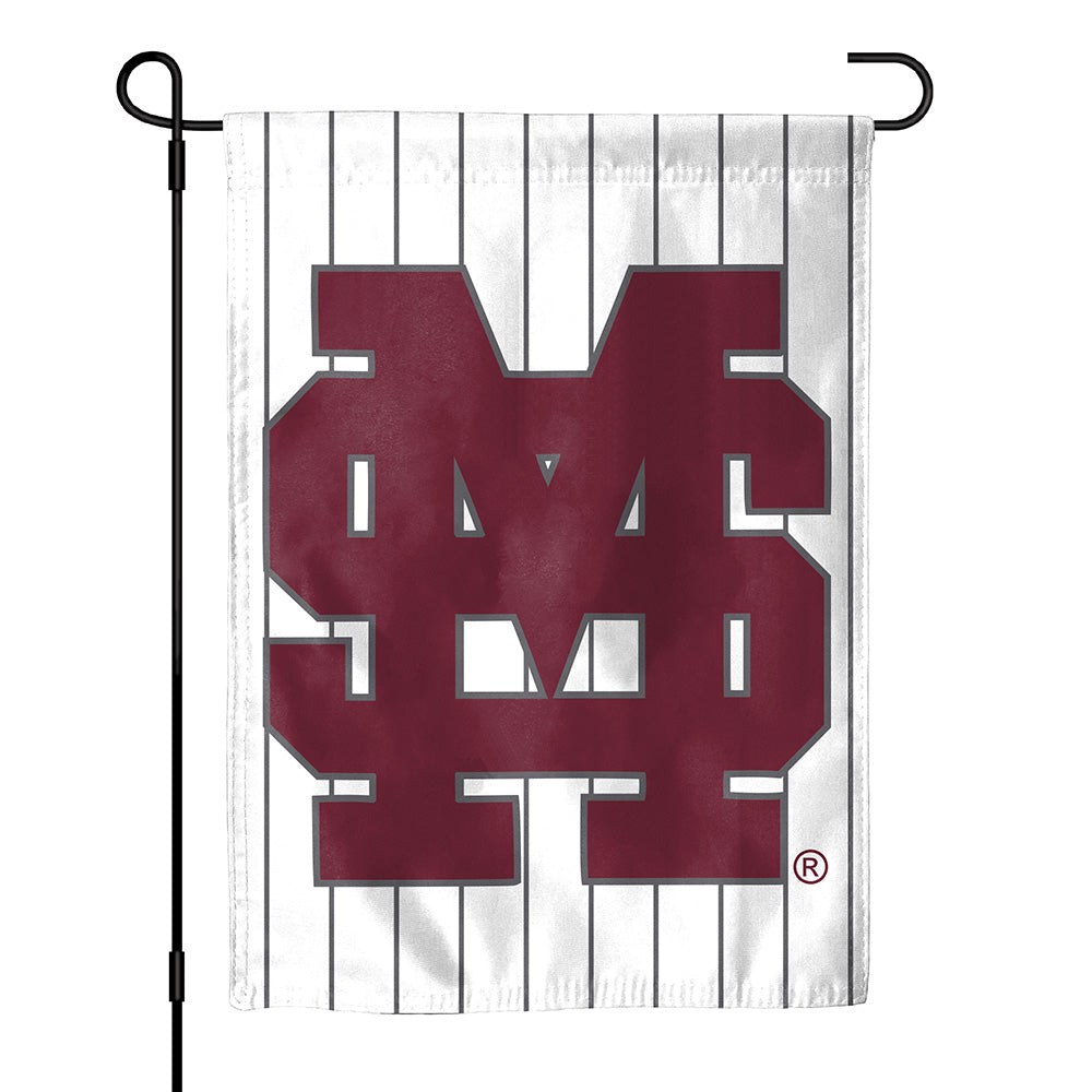 Mississippi State 13x18 Baseball Stripe Design Garden Banner
