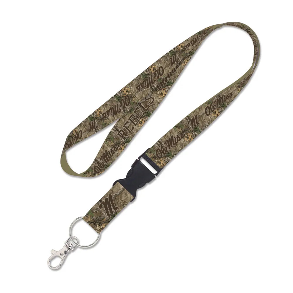Ole Miss Real Tree lanyard with detachable buckle