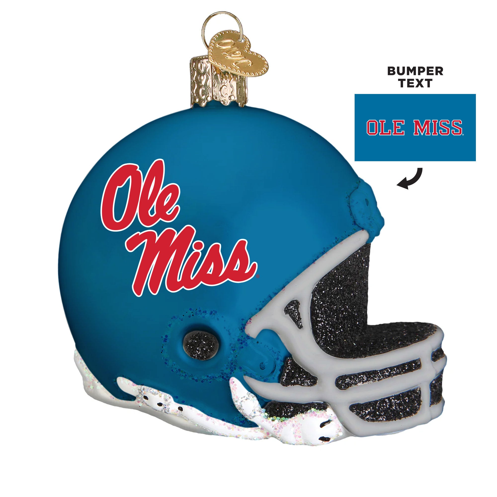 Ole Miss Football Helmet Ornament