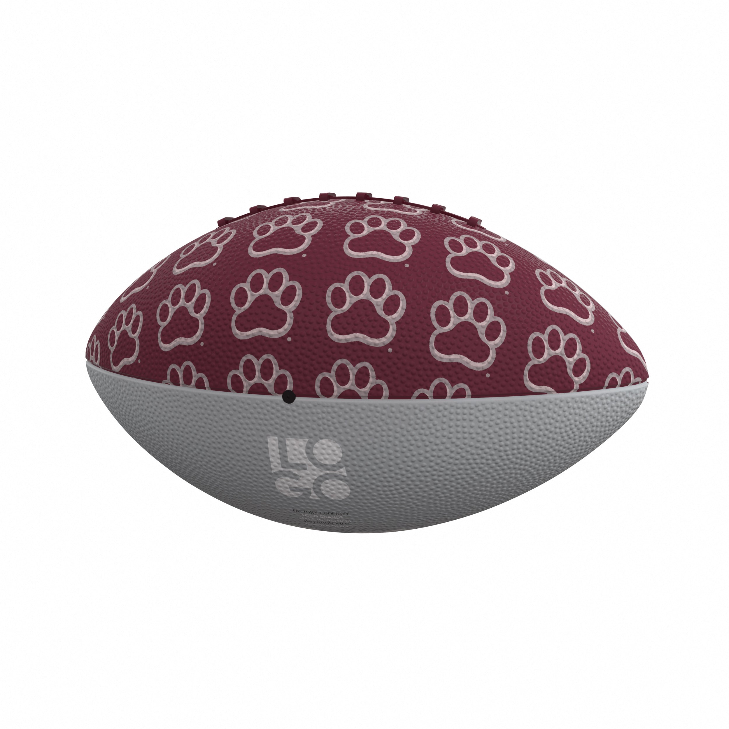 Mississippi State Repeating Logo Mini Size Rubber Football