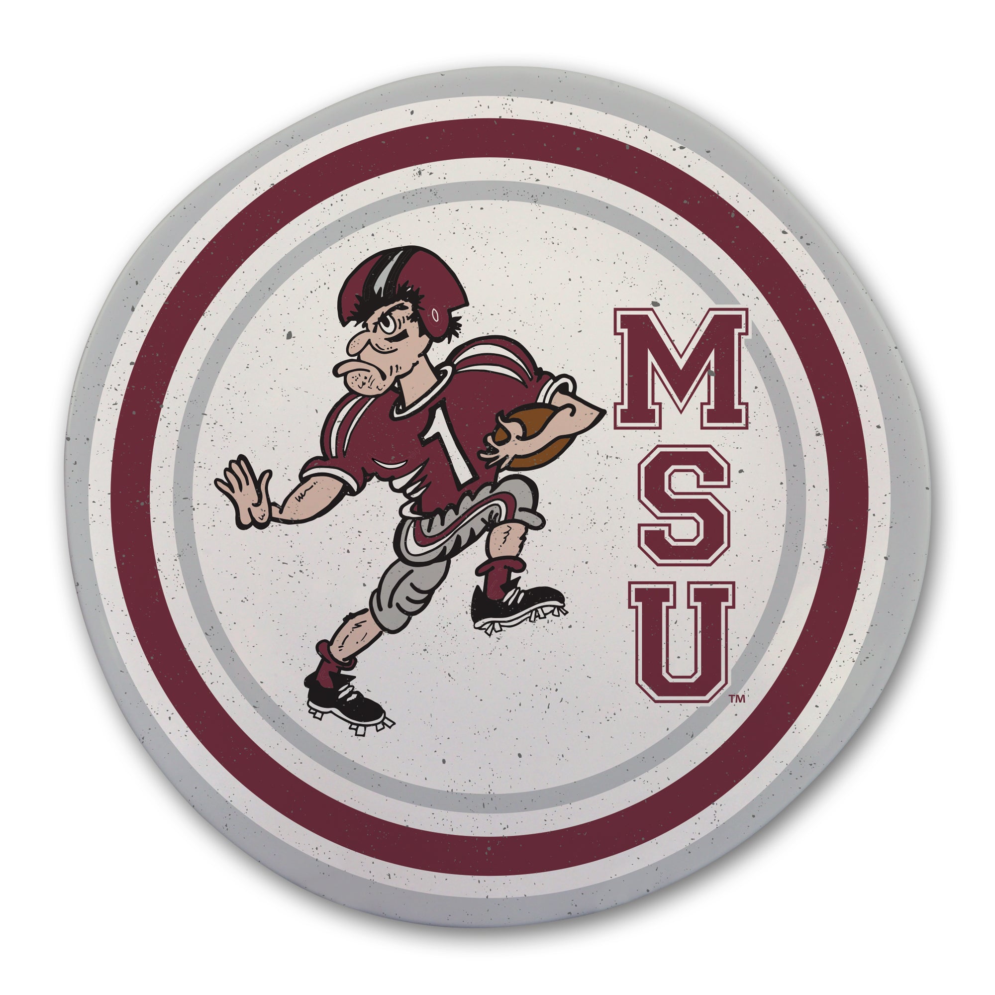 Magnolia Lane Melamine 10.75" Plate - Mississippi State Design