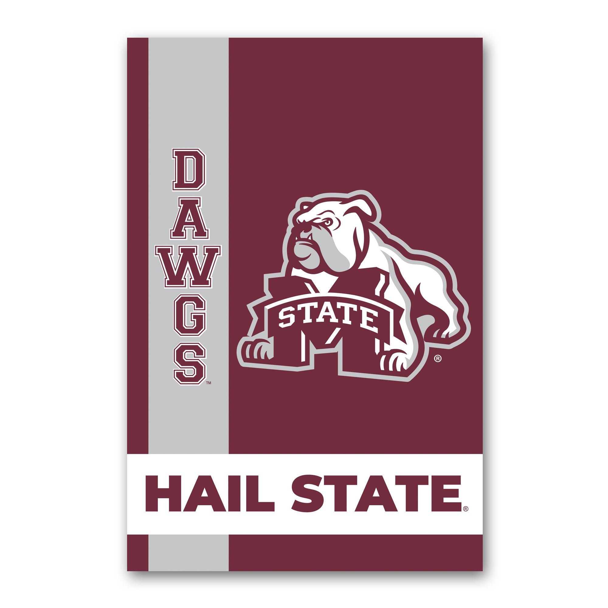 Magnolia Lane Mississippi State Dawgs Garden Flag