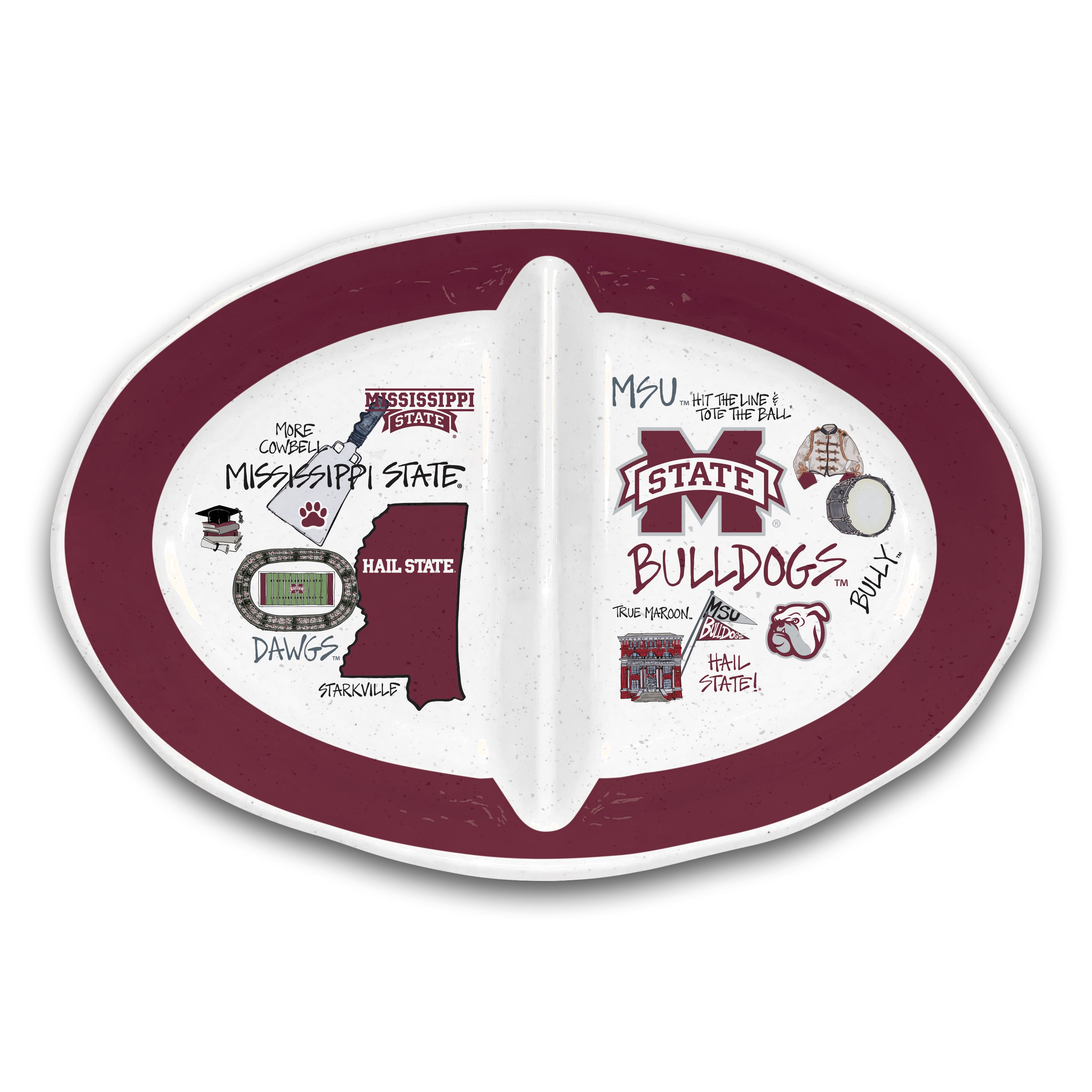 Magnolia Lane Mississippi State Section Tray