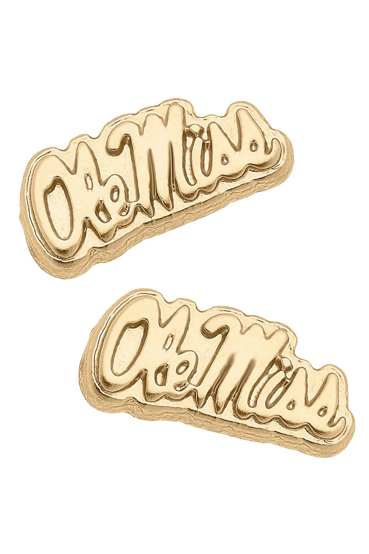 Ole Miss 24K Gold Plated Stud Earrings