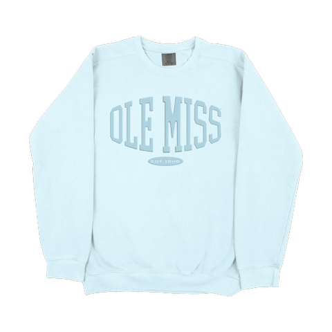 Ole Miss Monochrome Chambray Collegiate Crew