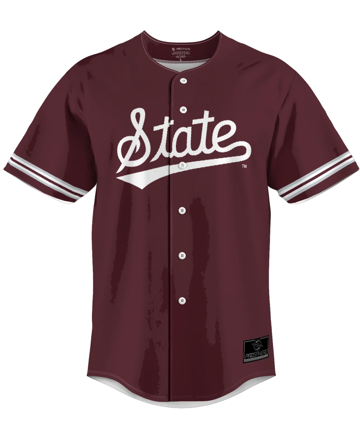 Prosphere Mississippi State Youth Baseball Jersey - Maroon