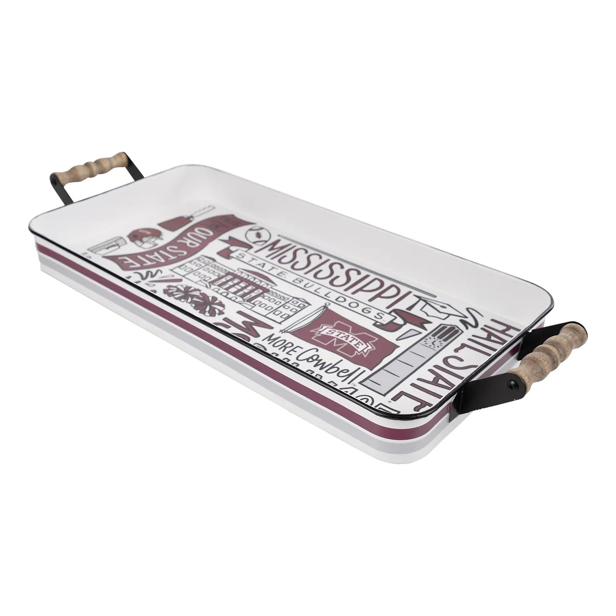 Mississippi State Mascot Enamel Tray