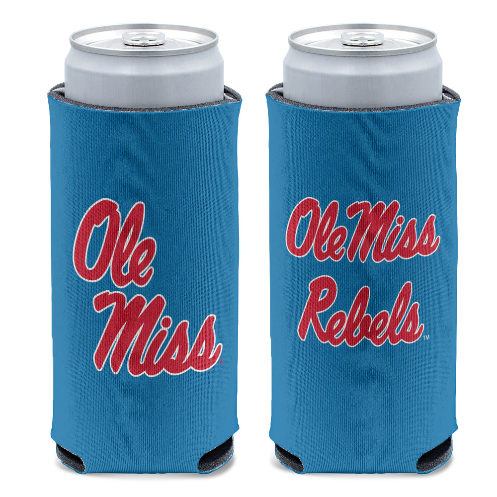 Ole Miss Slim Can Cooler- 2 Sided Design