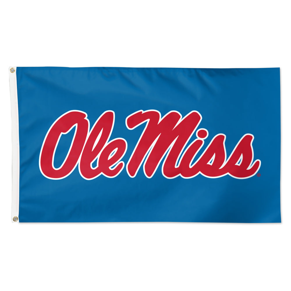 Ole Miss Deluxe 3 x 5 Flag - Powder Blue