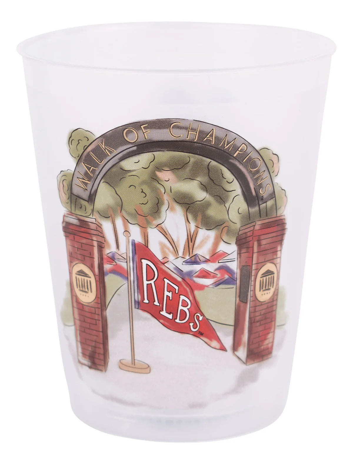 Ole Miss Frosted Plastic Cups (Set of 8)