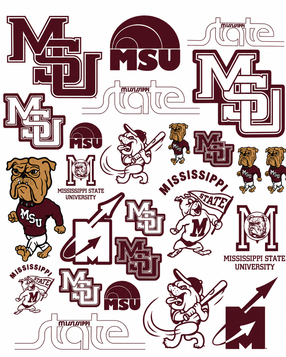 Vault MIssissippi State Sticker Sheet