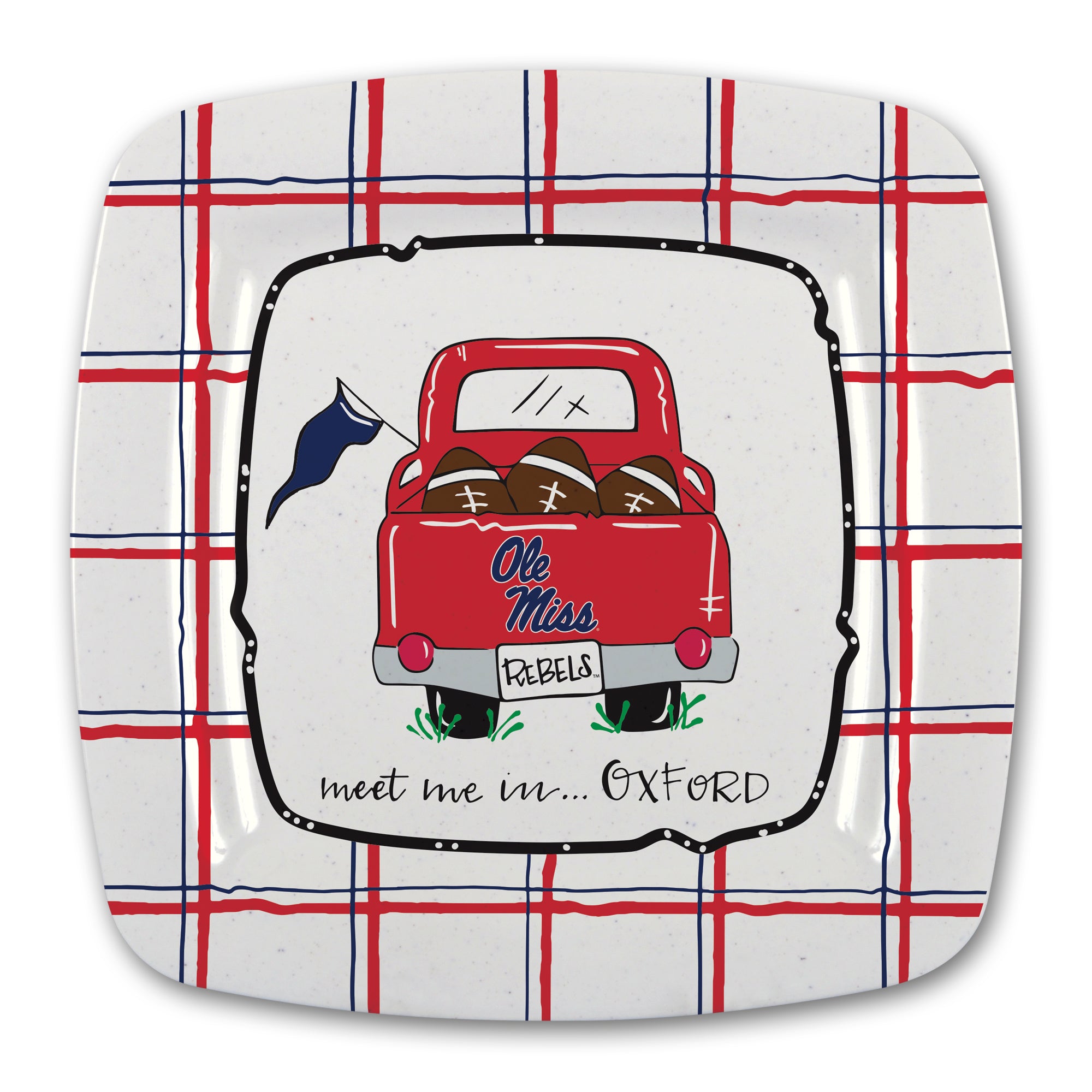Magnolia Lane Square Ole Miss Platter
