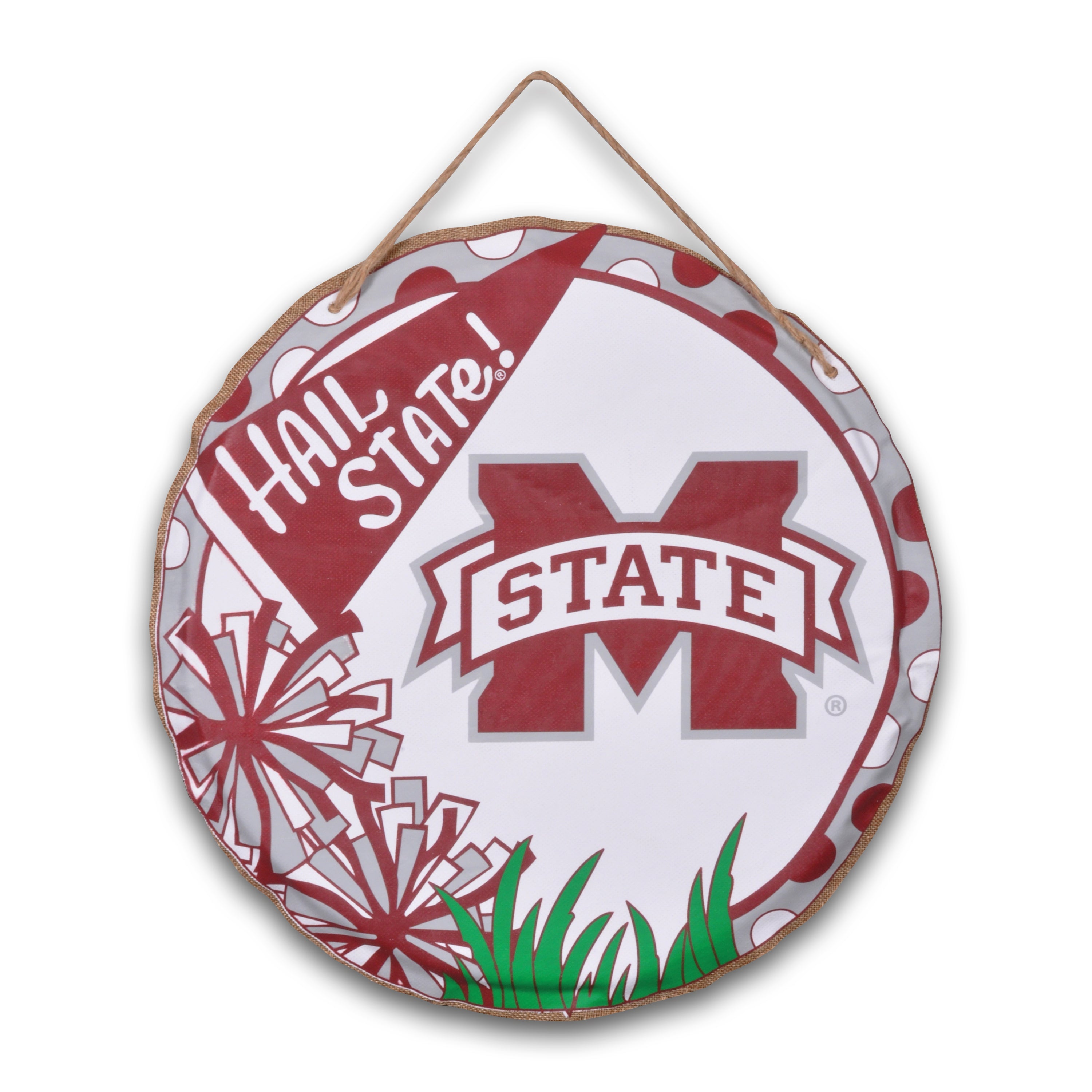 Magnolia Lane Mississippi State Burlap Hanger