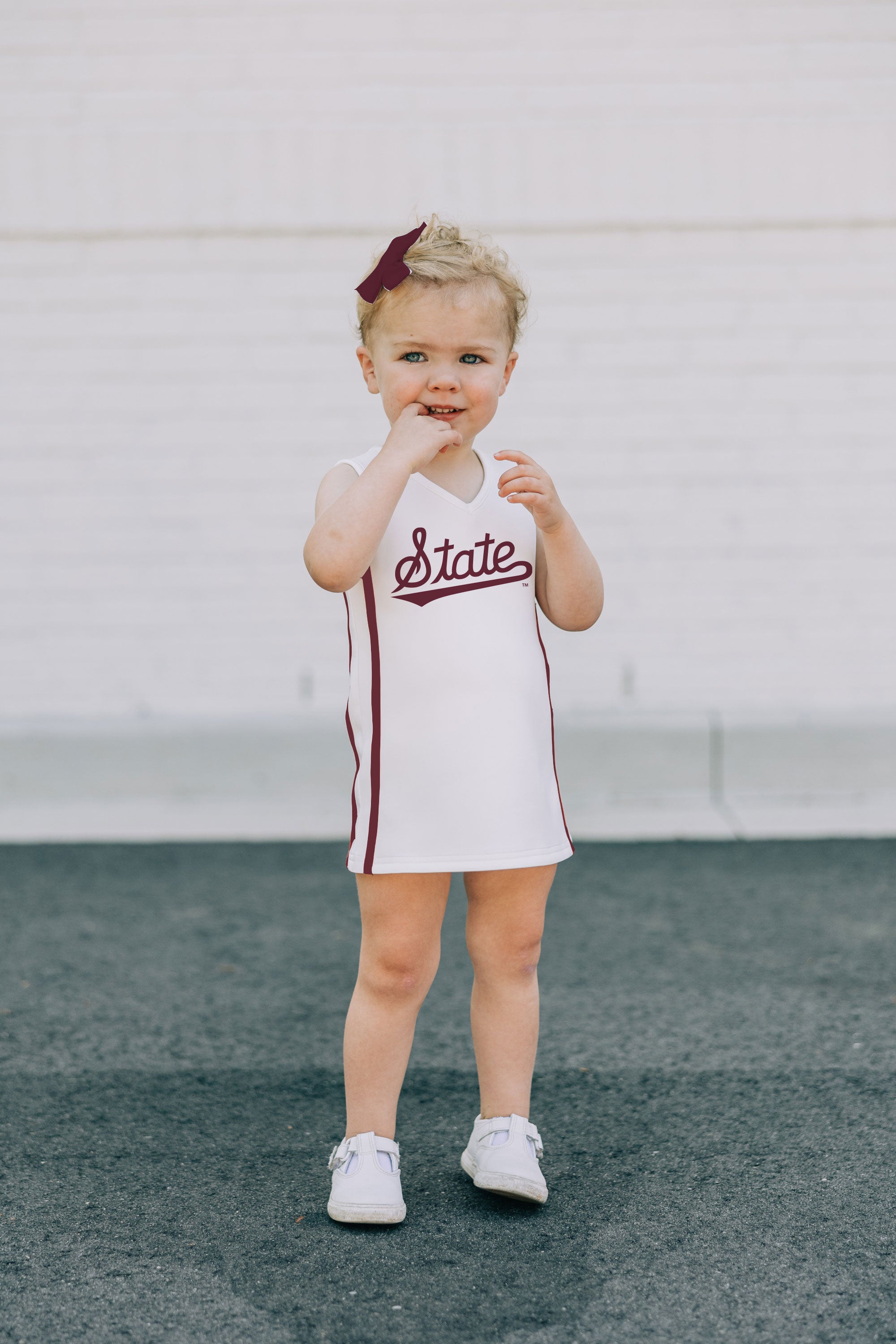 Scarlet and Gold Toddler Mississippi State Cheer Dress