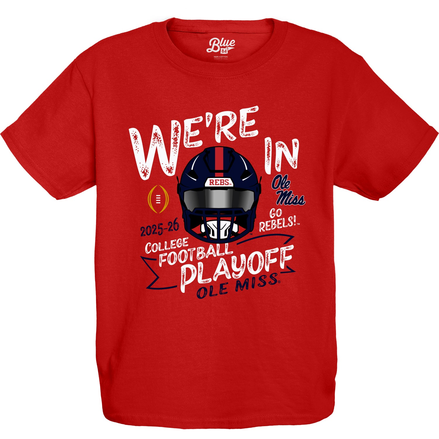 Blue 84- Youth We're In CFP- Red Short Sleeve T-shirt