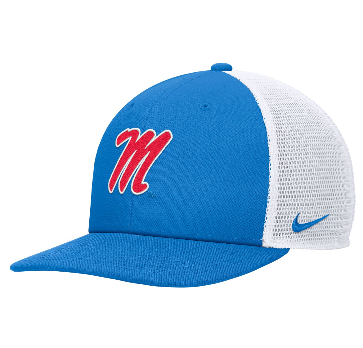 Nike Ole Miss Pro Flat Bill Mesh Back SnapBack Cap