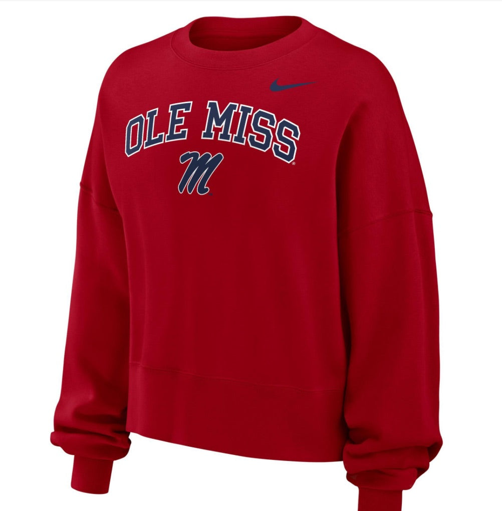 Ole Miss Women’s Red Phoenix Fleece Crew