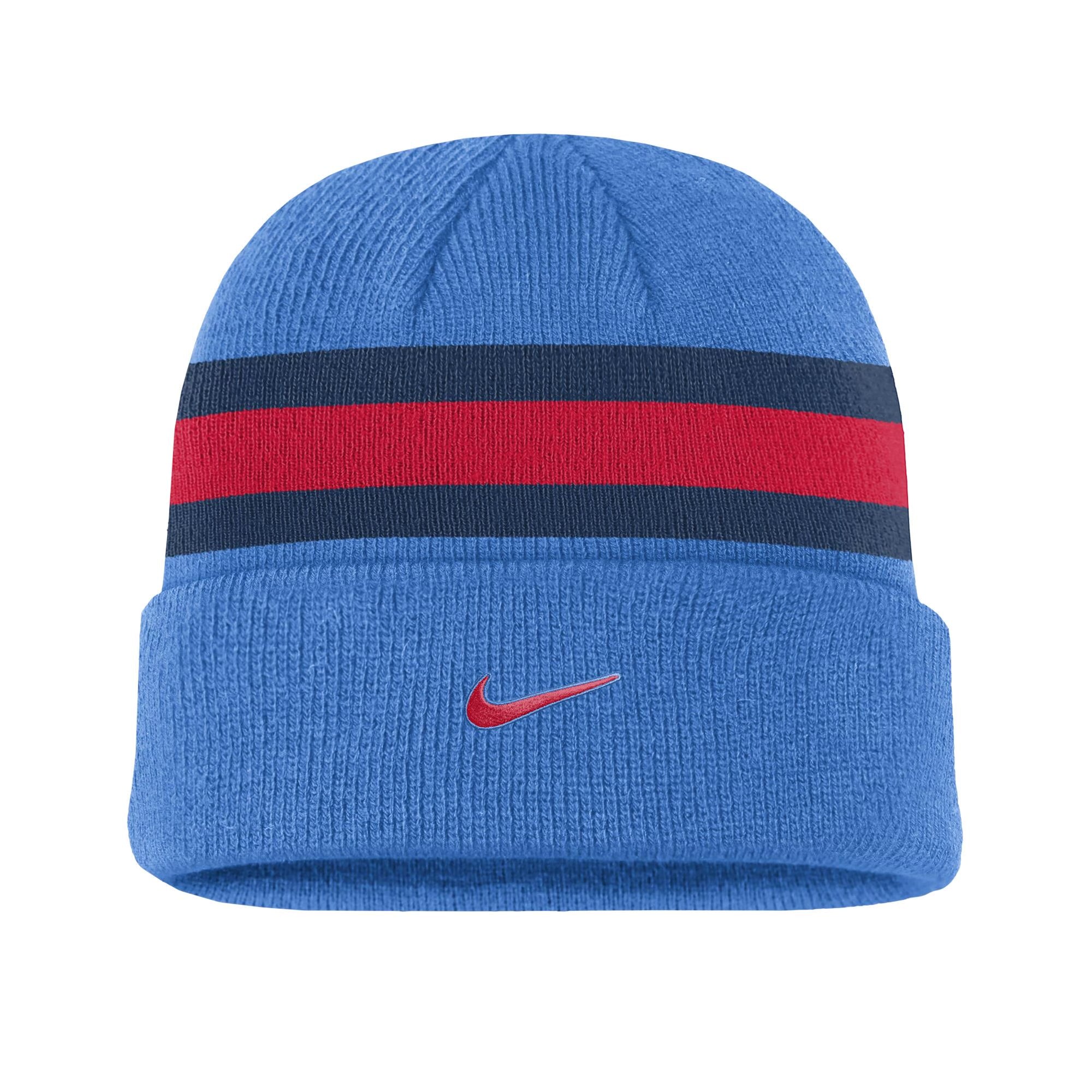 Nike Ole Miss Peak Utility Cuffed Beanie Italy Blue