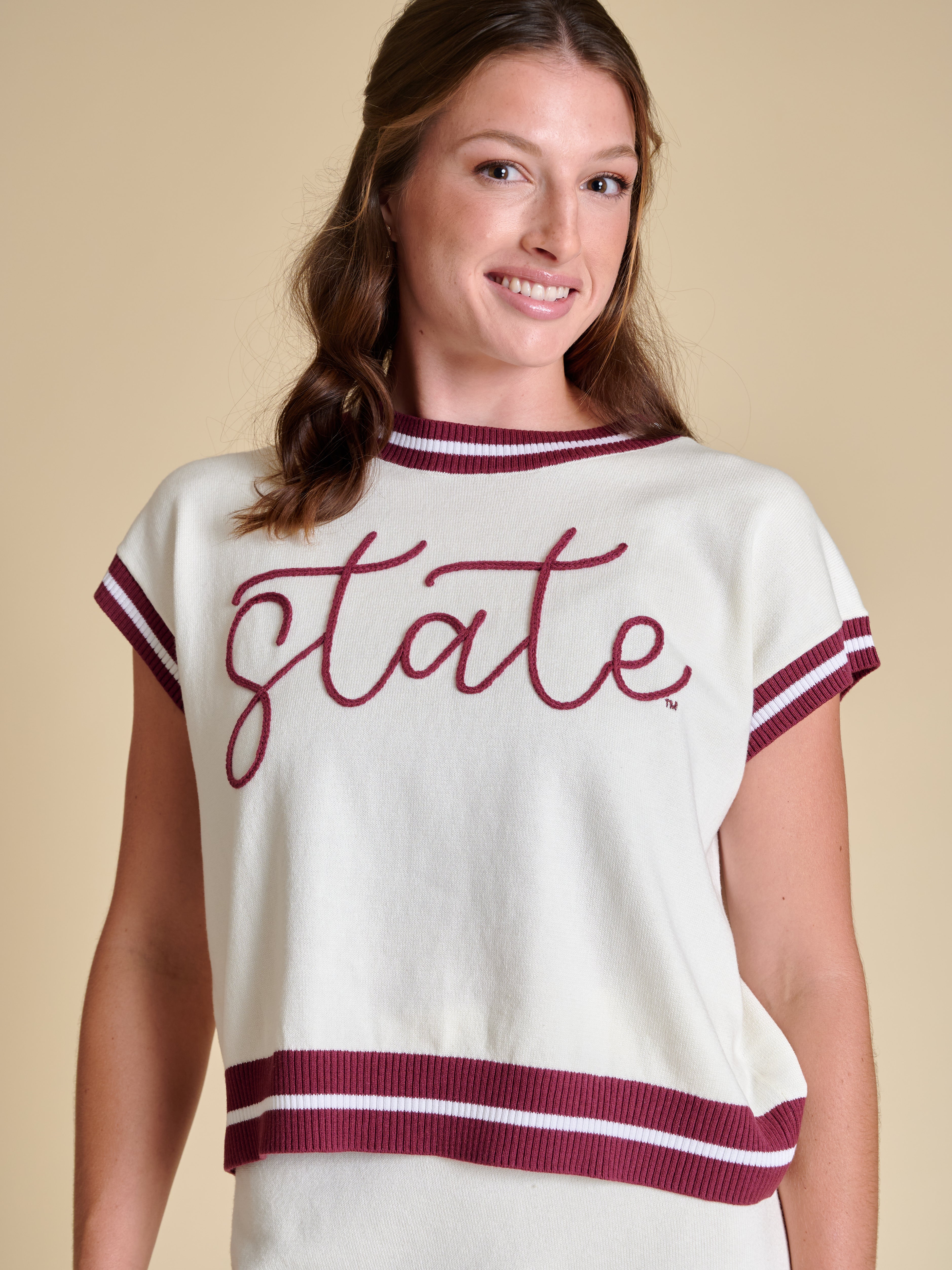 Stewart Simmons State Embroidered Varsity Sweater