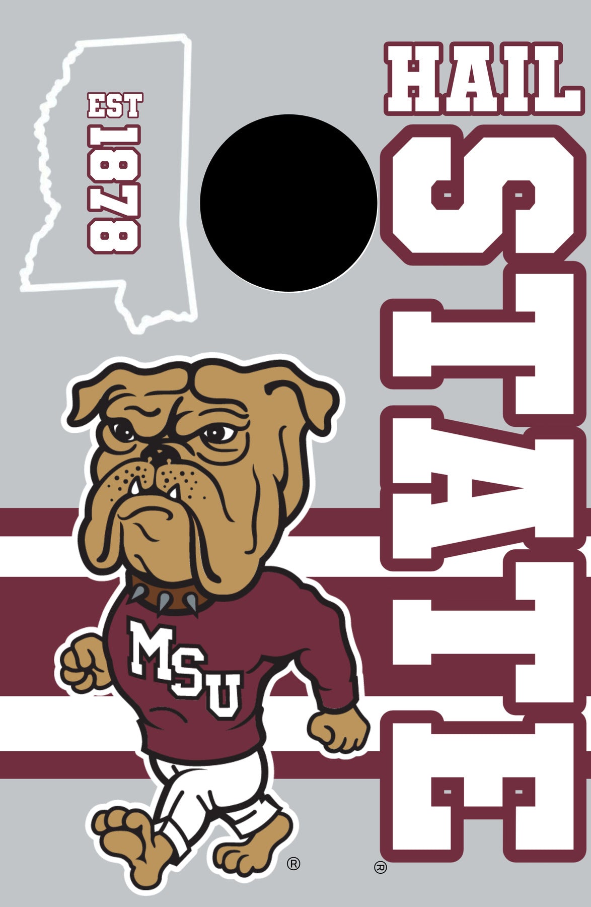 Mississippi State Bulldogs Hail State Bully Baggo Bean Bag Toss Portable 2x3 Cornhole Game
