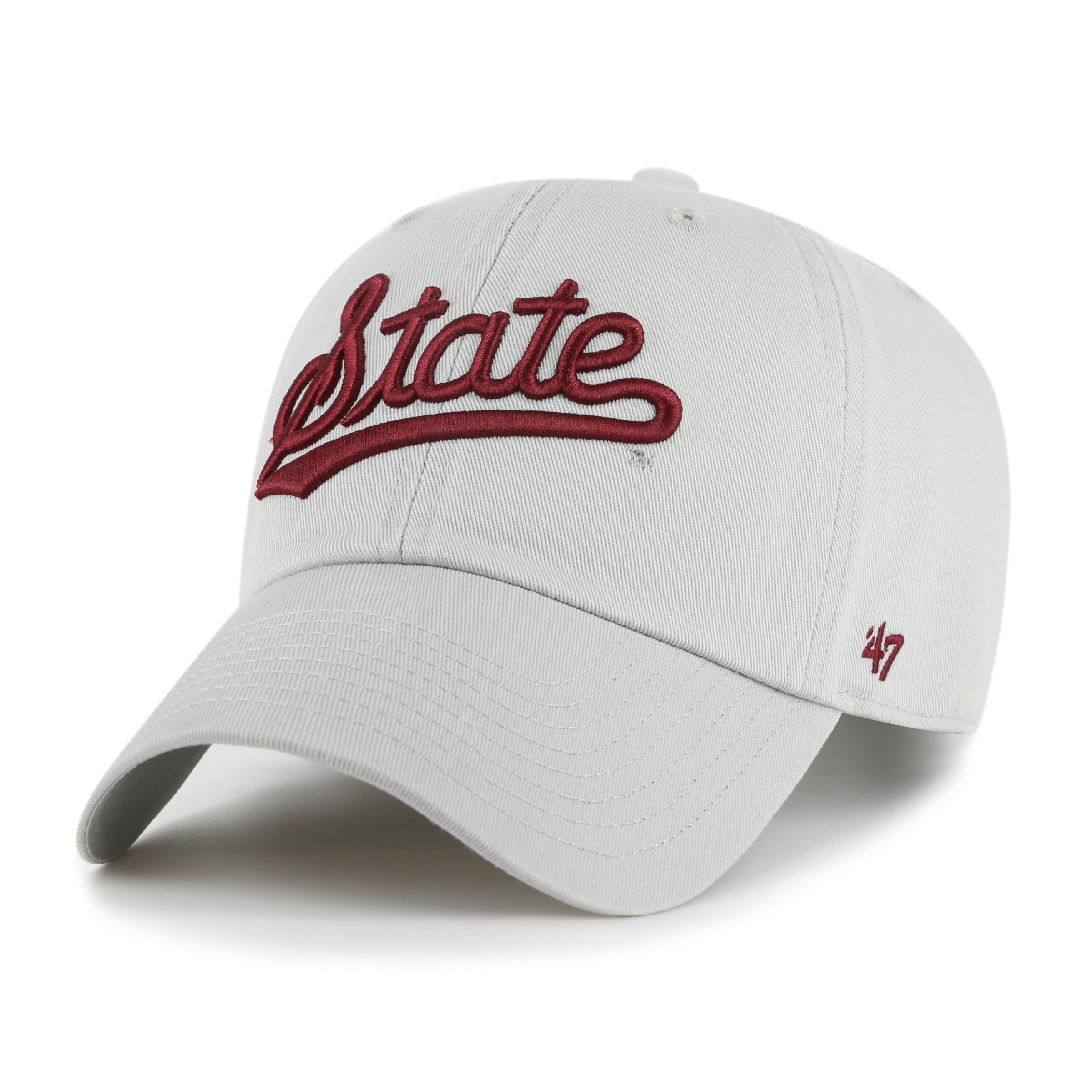 Mississippi State 47 Brand "Clean Up" Hat - Gray with State Script
