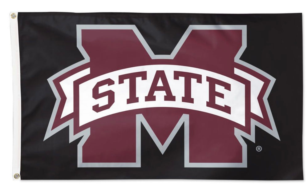 Mississippi State Bulldogs Black Flag Deluxe Flag