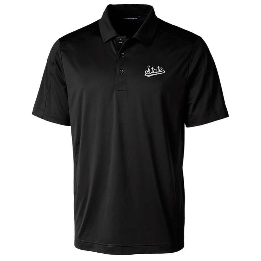 Mississippi State Cutter Buck Prospect Black Polo w Script Logo