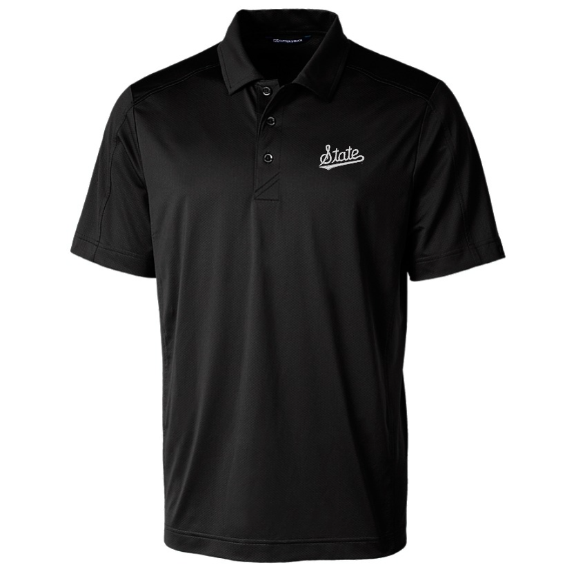 Mississippi State Cutter & Buck Prospect Black Polo w/ Script Logo- DROP SHIP