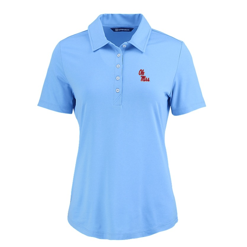 Ole Miss Cutter Buck Ladies Coastline Atlas Powder Blue Polo The College Corner