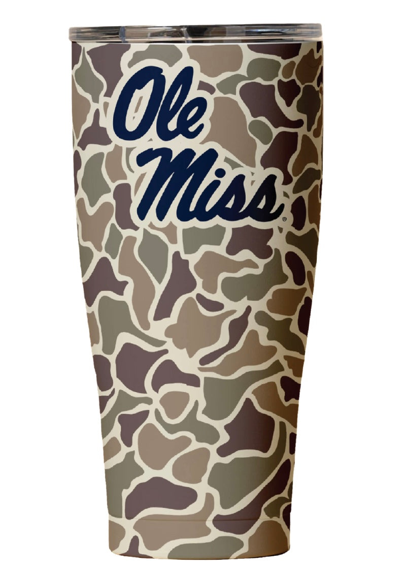 SIC Ole Miss 30 oz. Tumbler - Duck Camo with Stacked Script