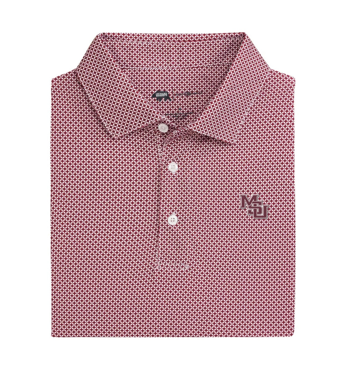 Onward Reserve Mississippi State Vintage Scope Polo with Interlocking MSU