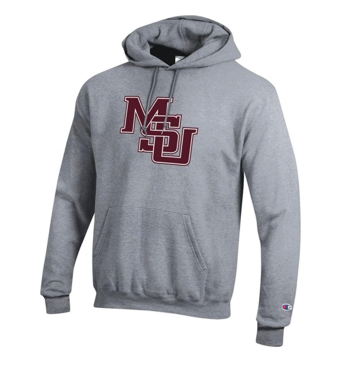 Champion Mississippi State Gray Hoodie with Interlocking MSU