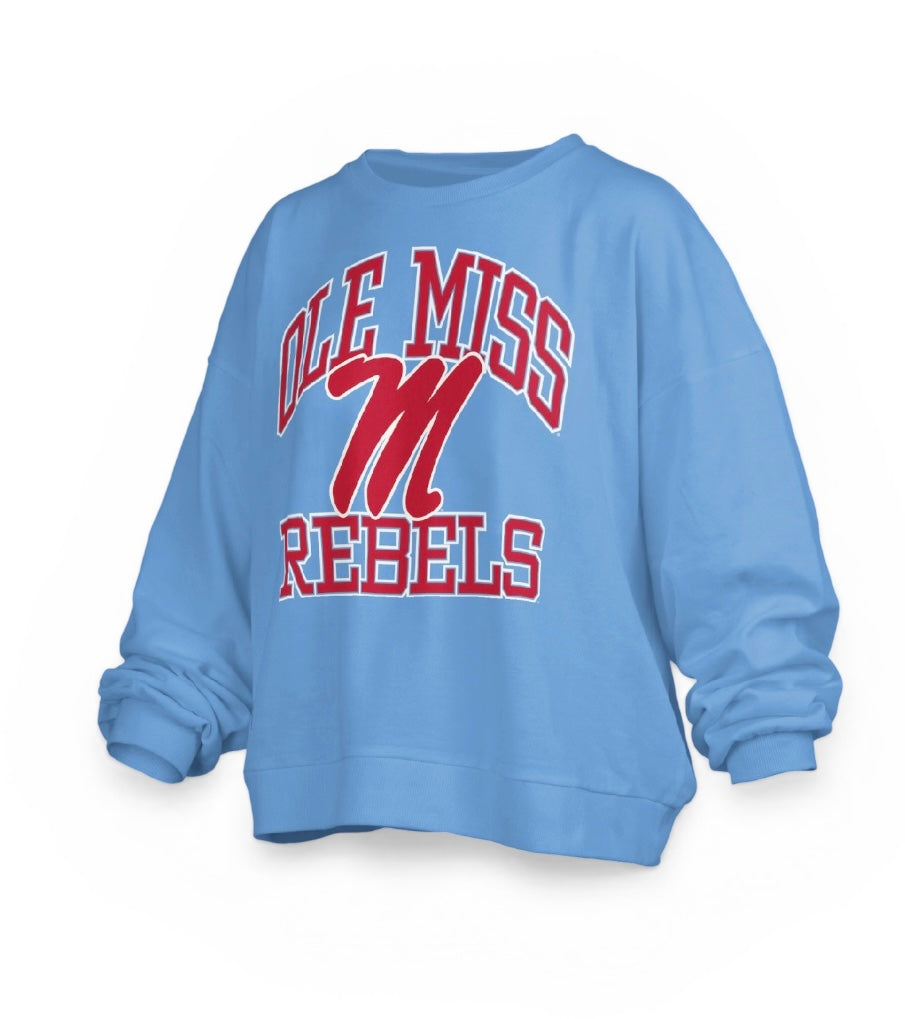 Pressbox Ole Miss "Wayne" Blousant Oversized Sweatshirt