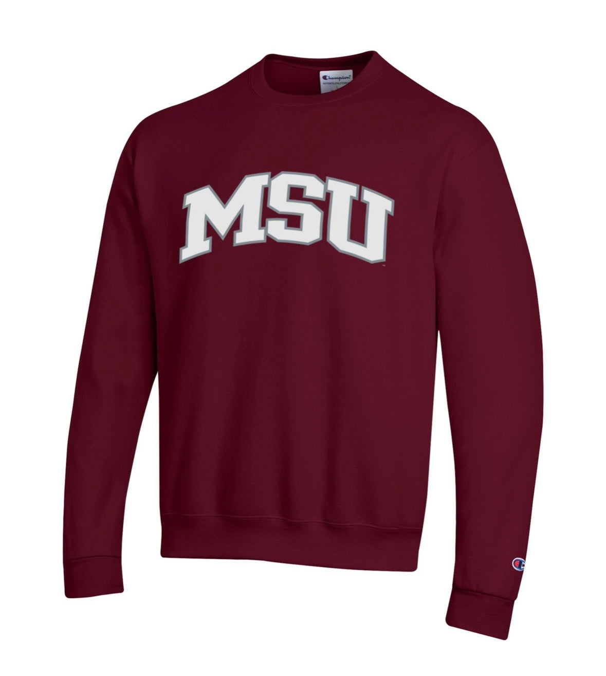Champion Mississippi State Sweatshirt with MSU Appliqué - Maroon