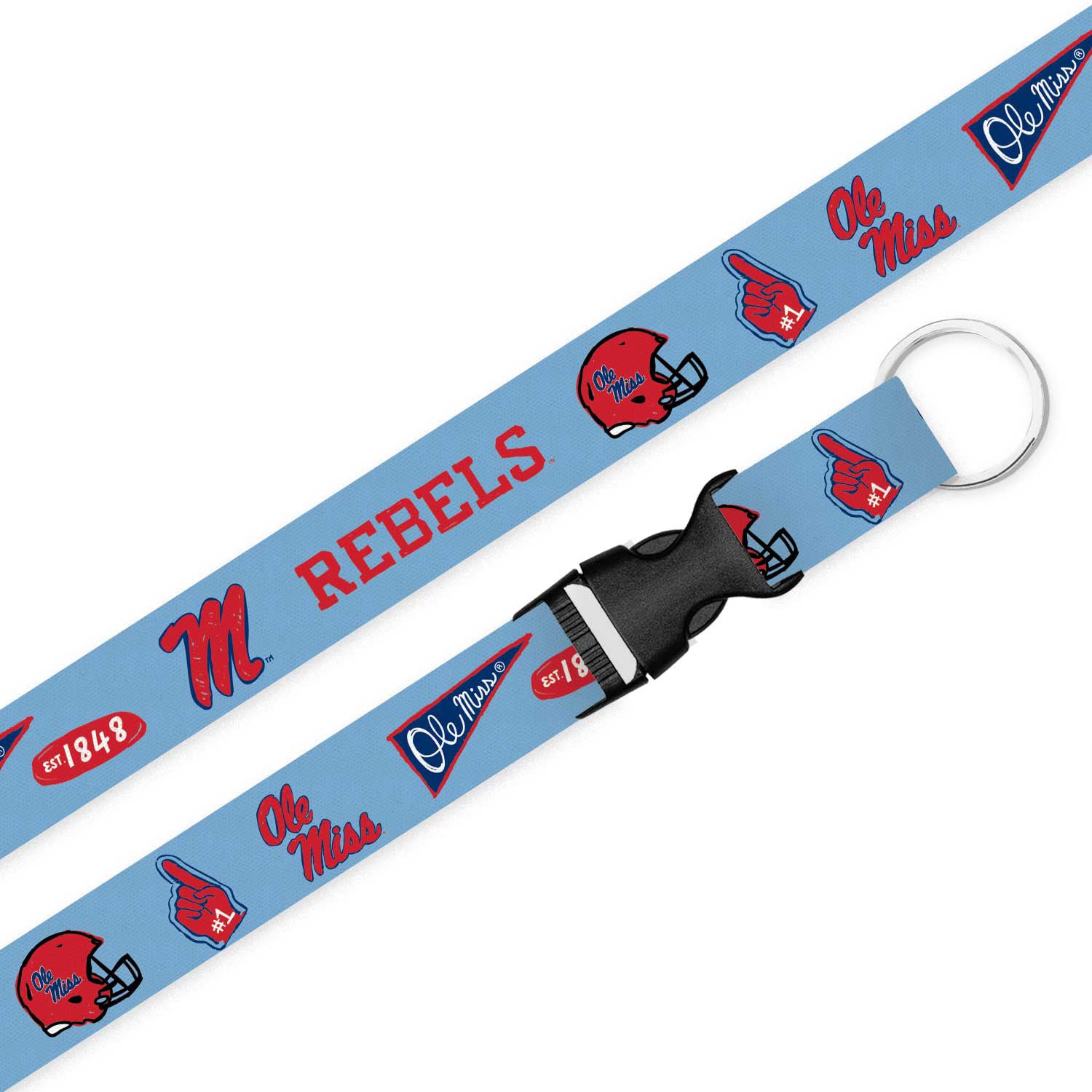 Powder Blue Ole Miss Lanyard