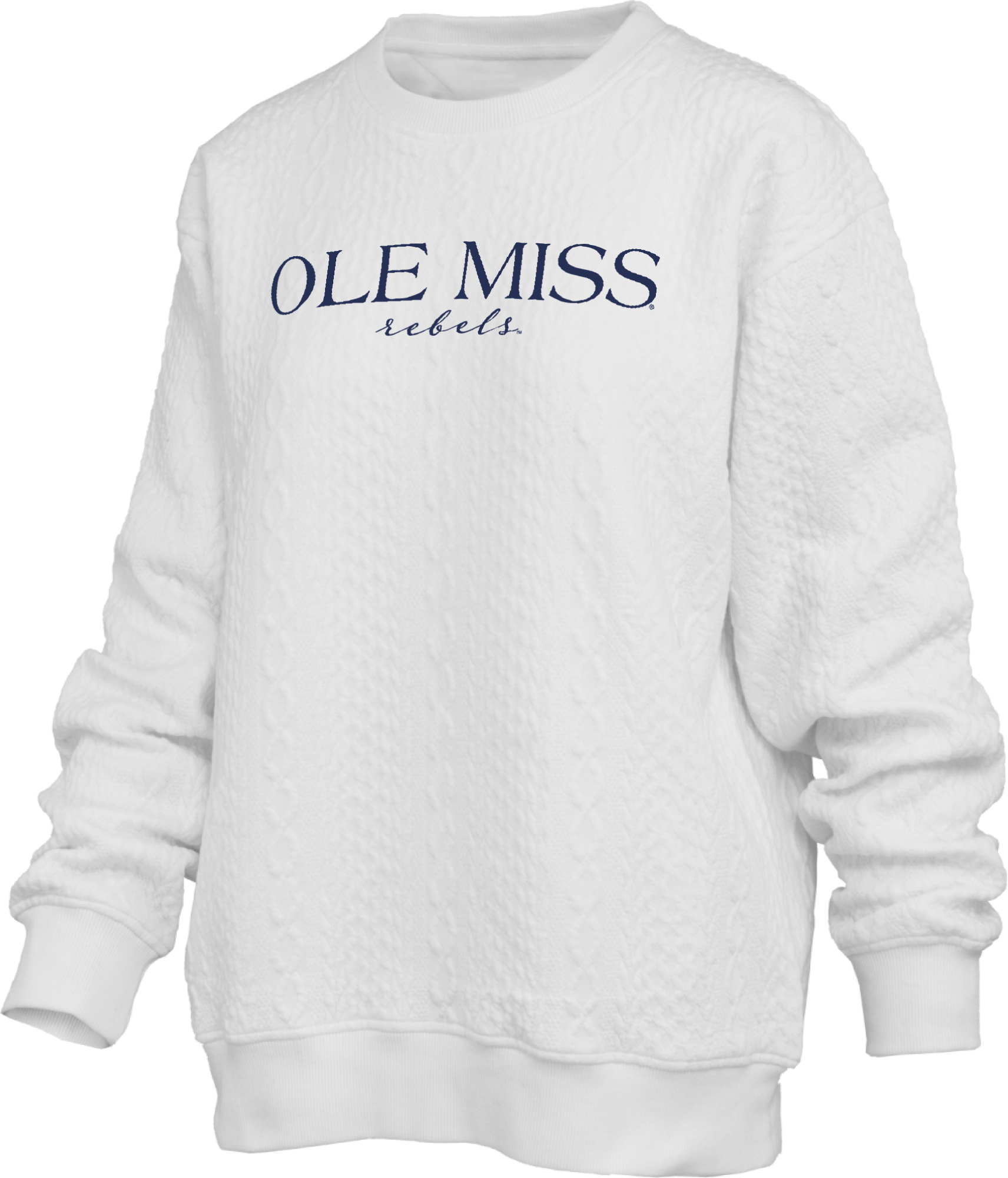 Pressbox Ole Miss Ivory Sweater Sweatshirt