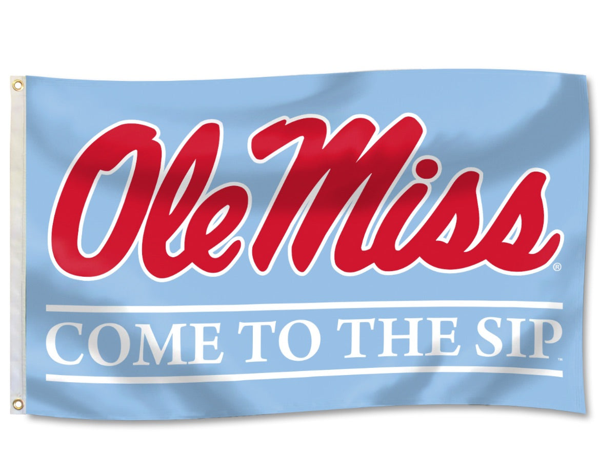 DuraWave 3x5 Ole Miss Flag - Ole Miss Script with Come To The Sip