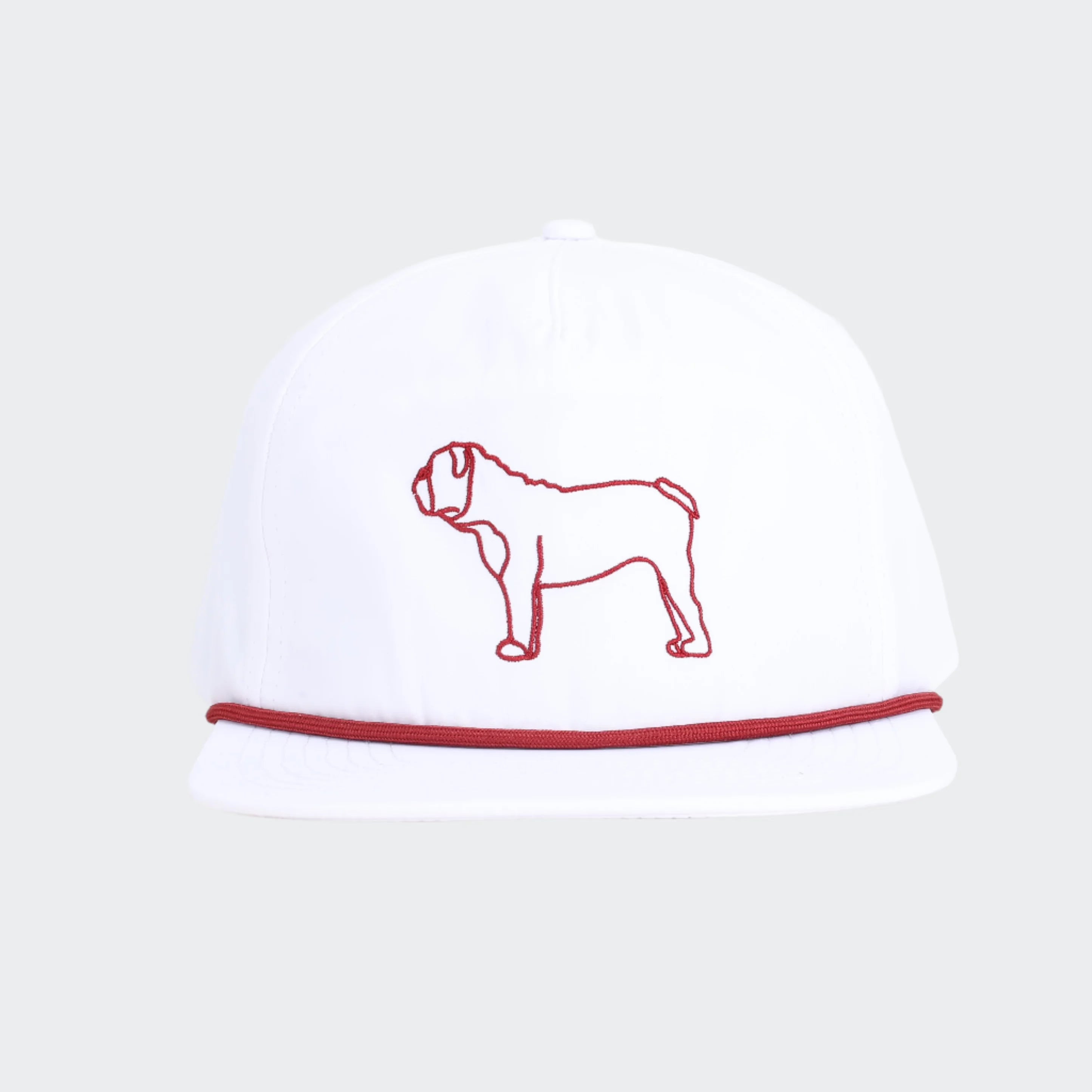 Mississippi State Bulldog Poly Rope Hat - White