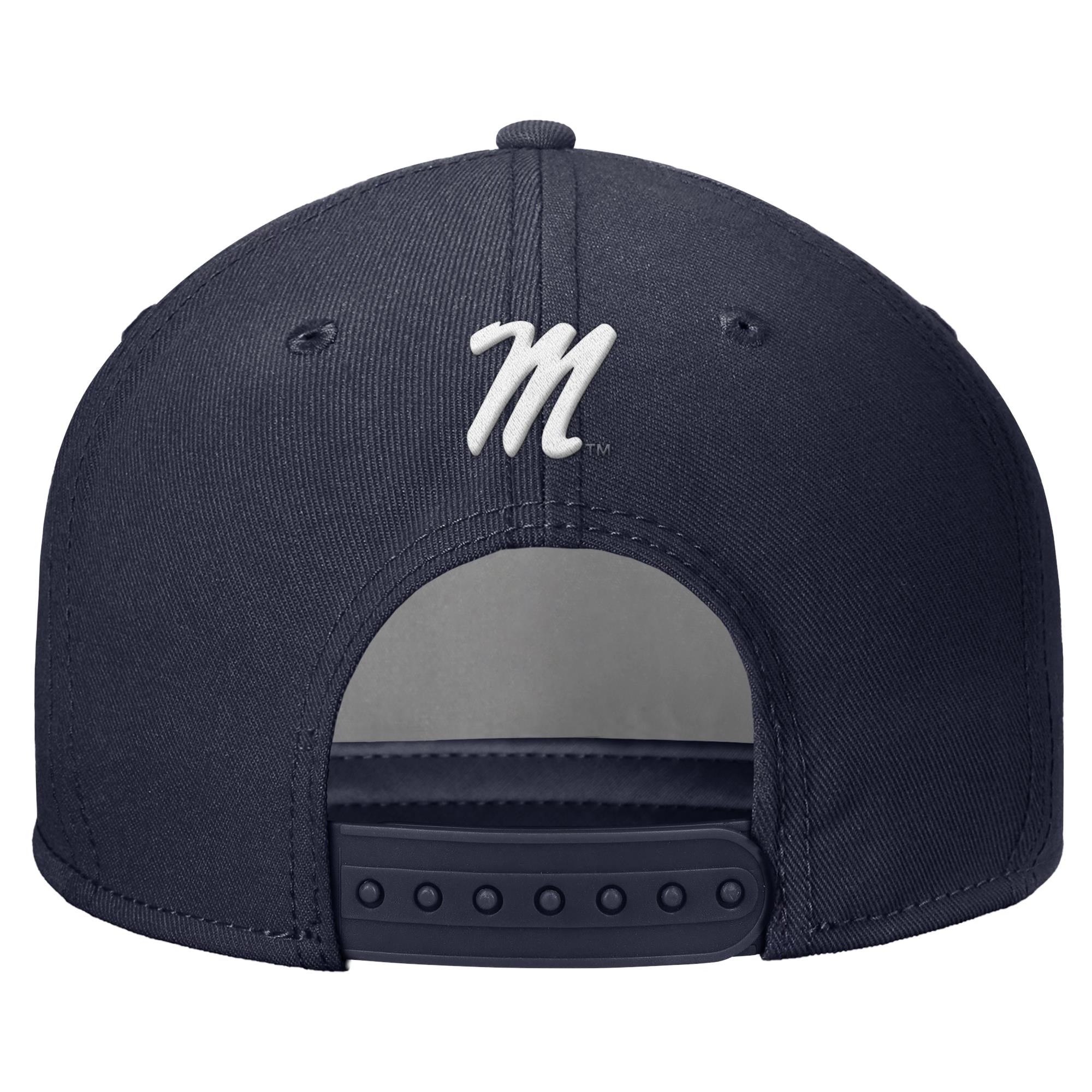 Nike Ole Miss Rise Cap - Navy Rope Cap with REBELS