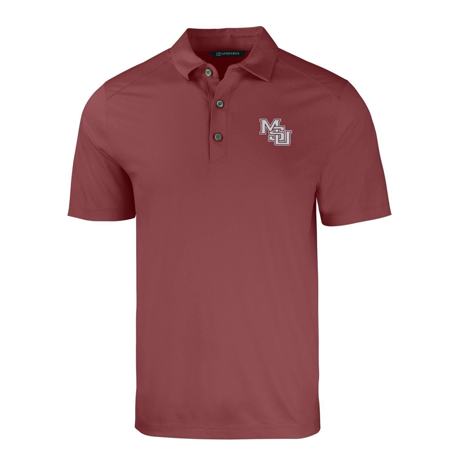 Cutter and Buck Mississippi State Forge ECO Polo - Maroon with Interlocking