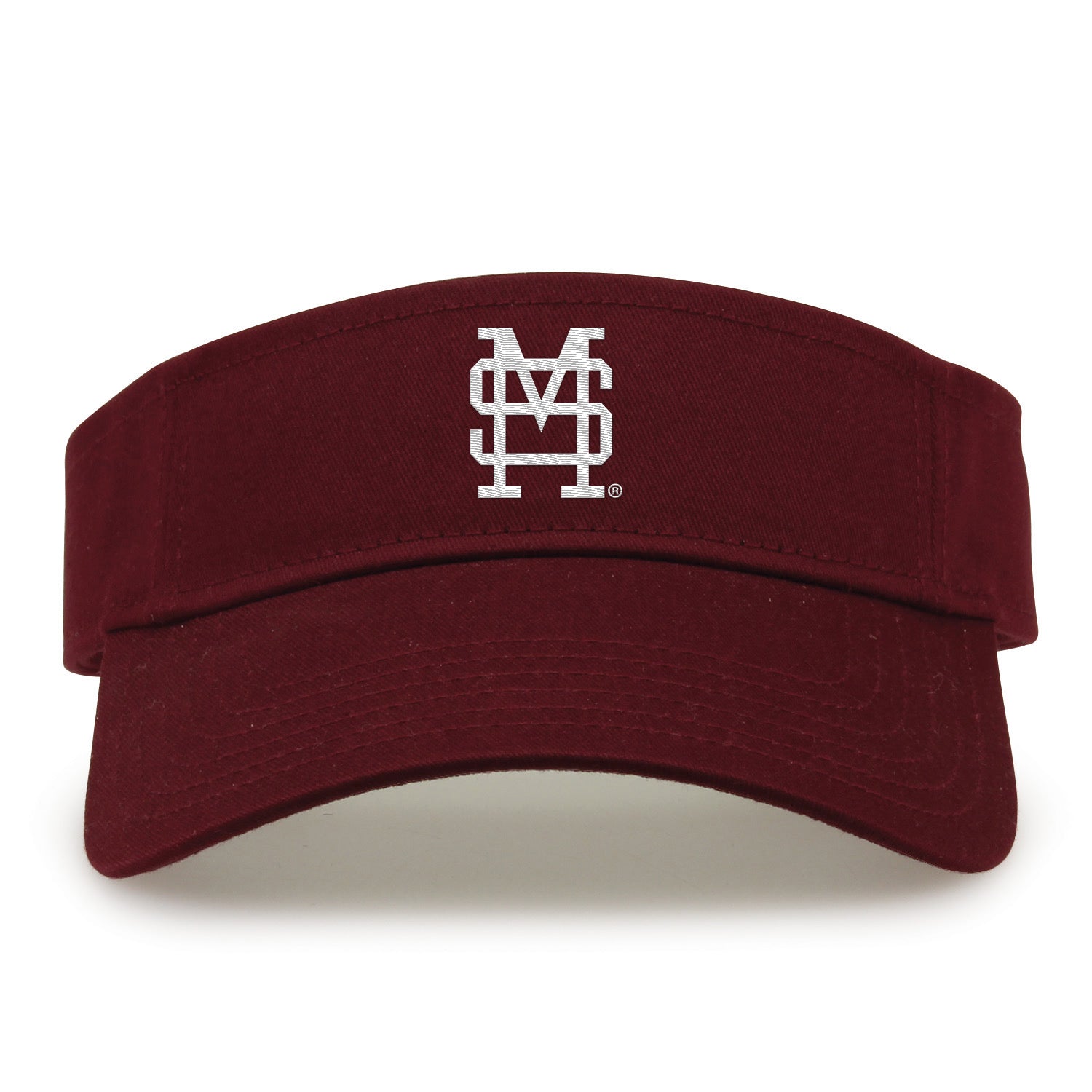 "The Game" Mississippi State Maroon Visor with M Over S