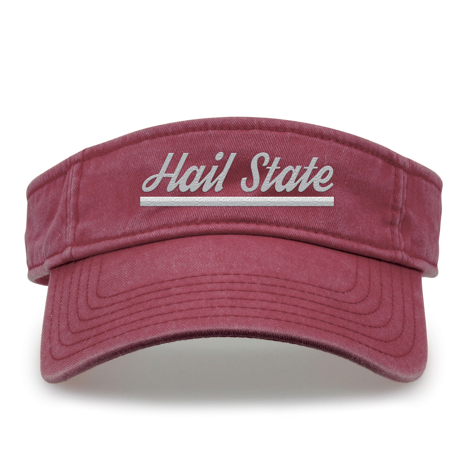 "The Game" Mississippi State Heather Maroon Visor with Hail State