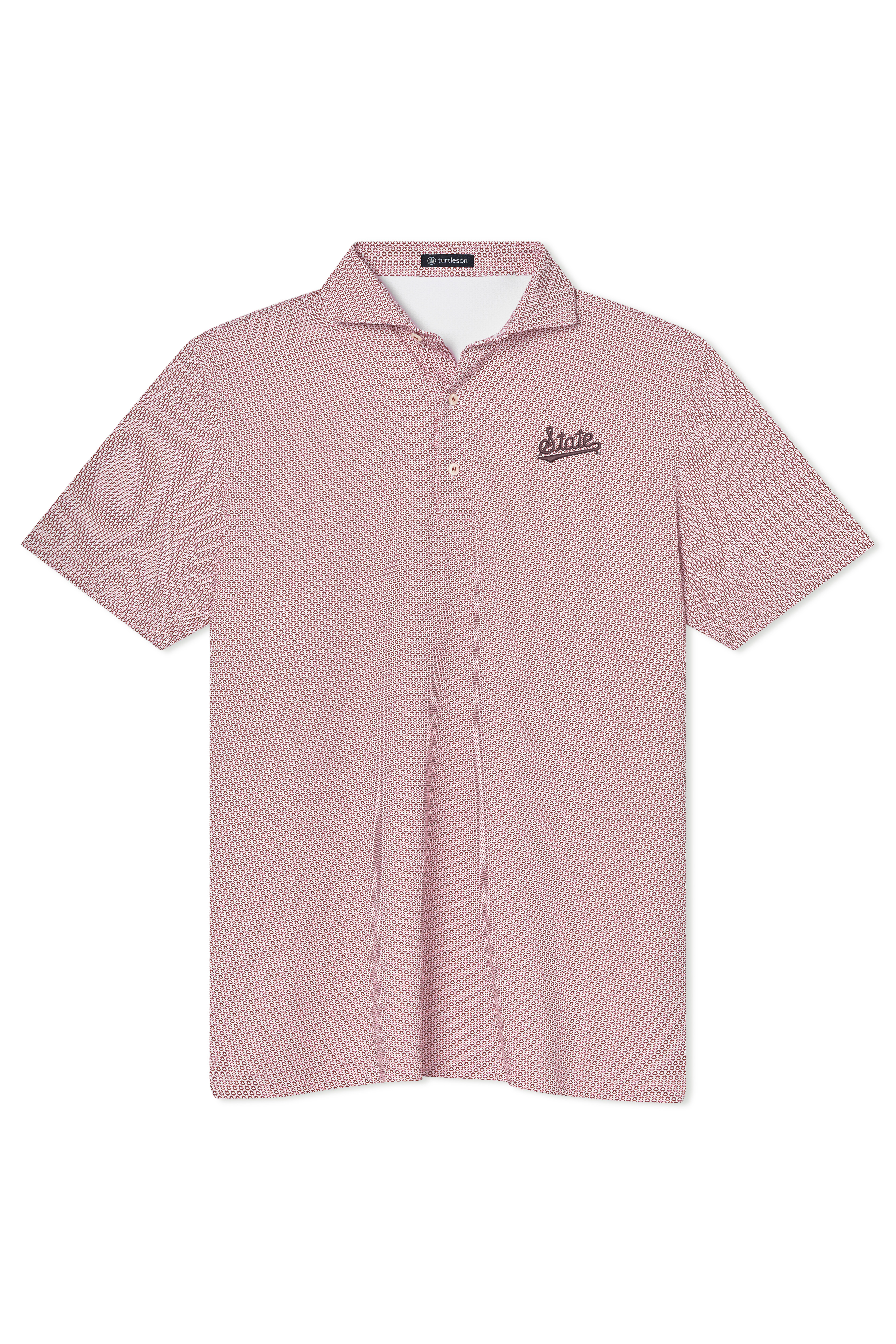 Mississippi State "Ozzie" Maroon and White Polo with State Script