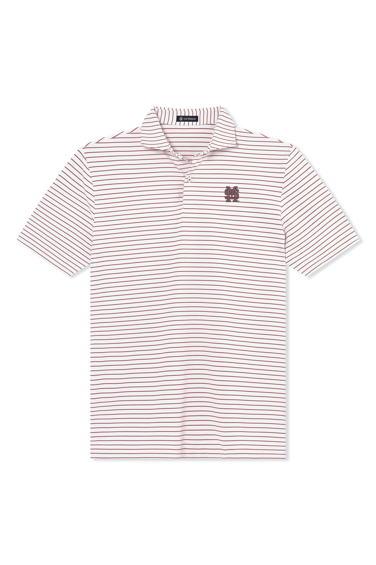 Mississippi State "Lewis" Stripe Polo with M Over S