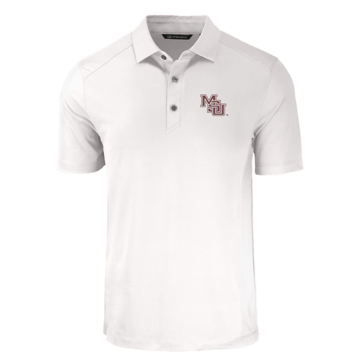 Cutter & Buck Mississippi State Prospect Polo - White with Interlocking MSU