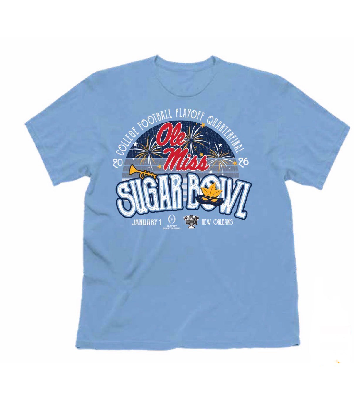 Sugar Bowl Powder Blue- Fireworks Design