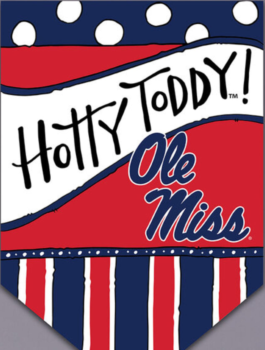 Ole Miss Dots and Stripes Garden Flag