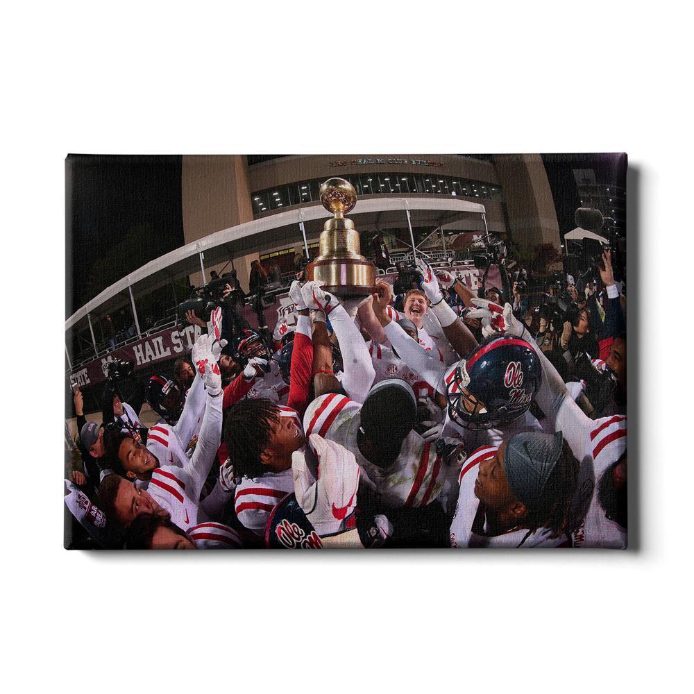 Ole Miss Egg Bowl Celebration Canvas 24x16