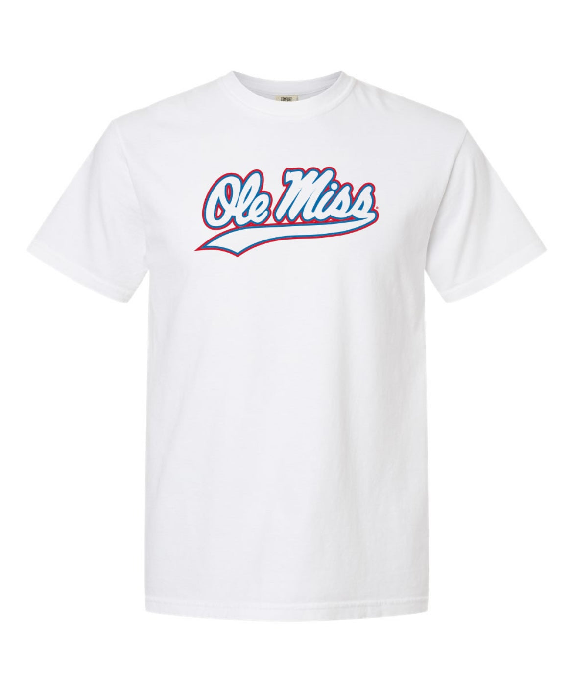 Comfort Color Tee with Ole Miss Swoosh Design